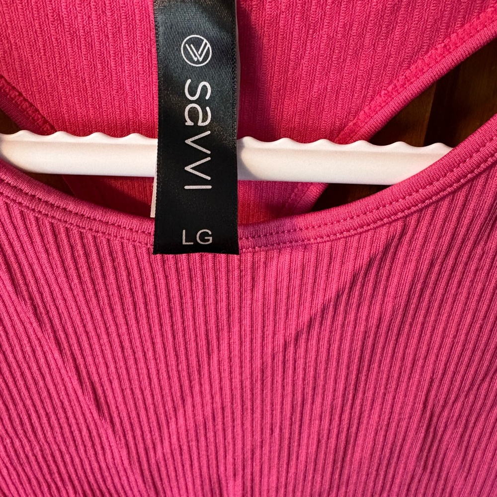 LG Pink Ribbed Tank Top